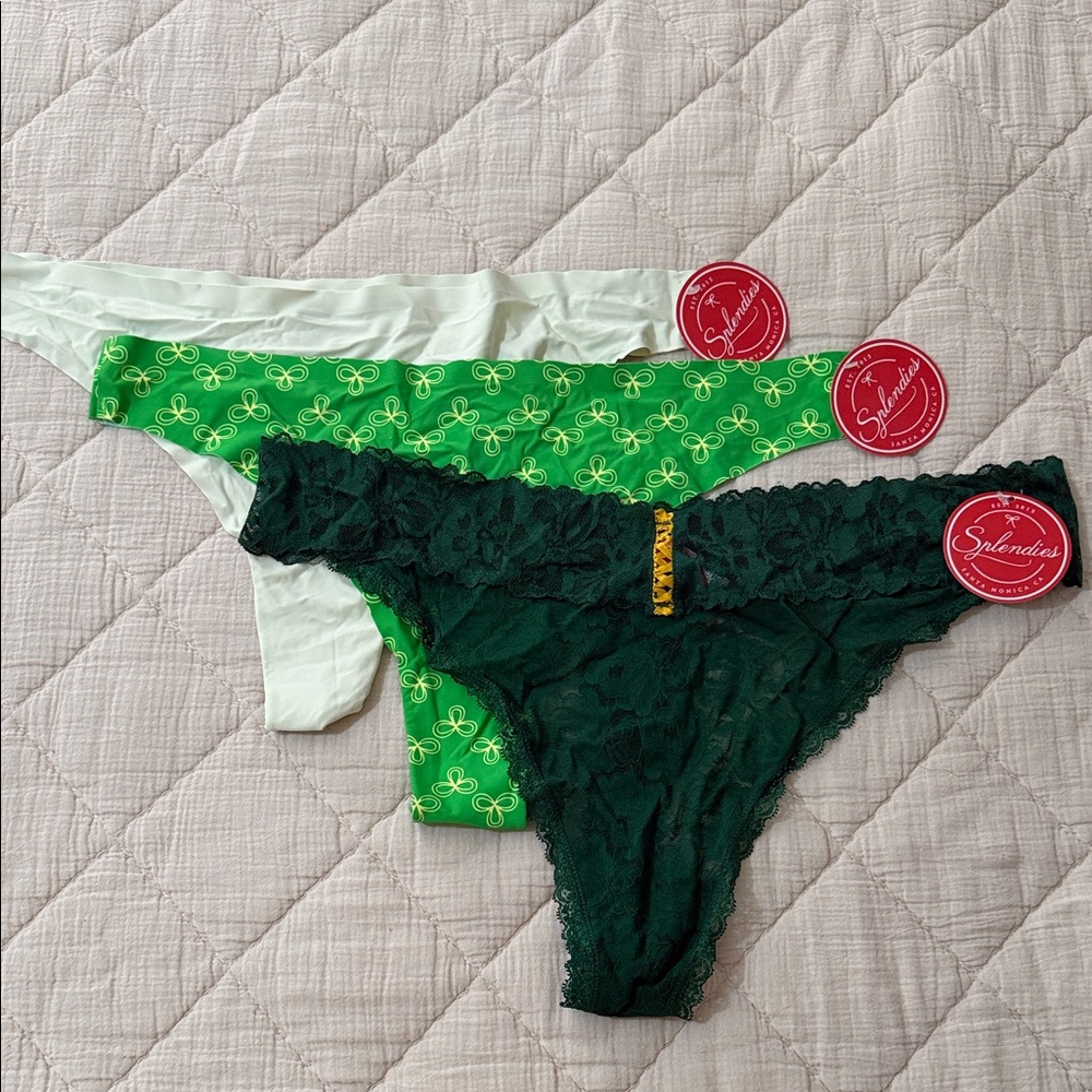 Splendies NWT Women's 3X Thong Panties Set